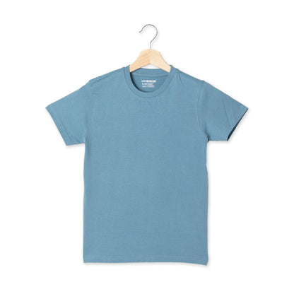 Solid Boys Cotton T-Shirt (Blue)