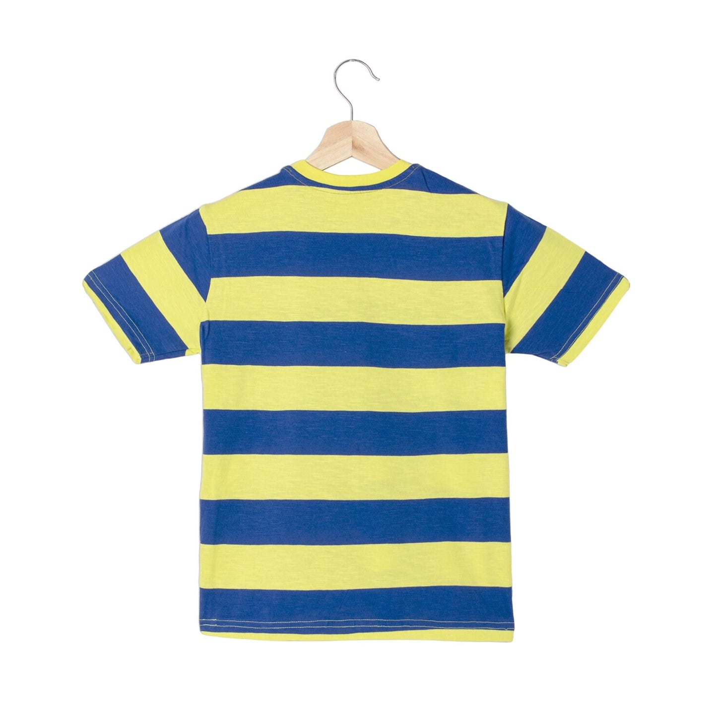 Striped Cotton Boys T-Shirt (Blue & Green)