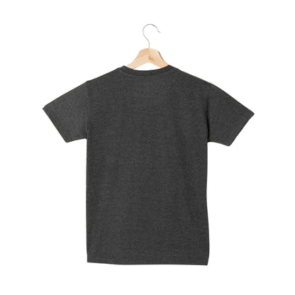 Challenge Print Boys Cotton T-Shirt (Charcoal Melange)