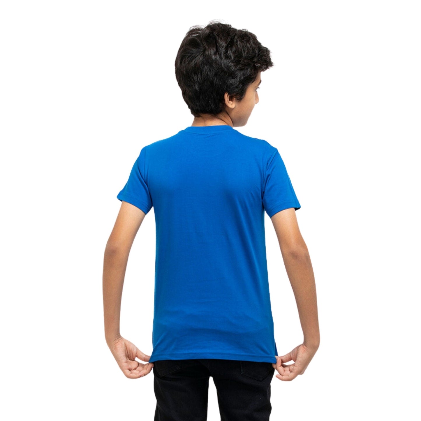 Basketball Print Boys Cotton T-Shirt (blue)