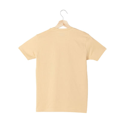 Road Trip Print Boys Cotton T-shirt (Light Orange)