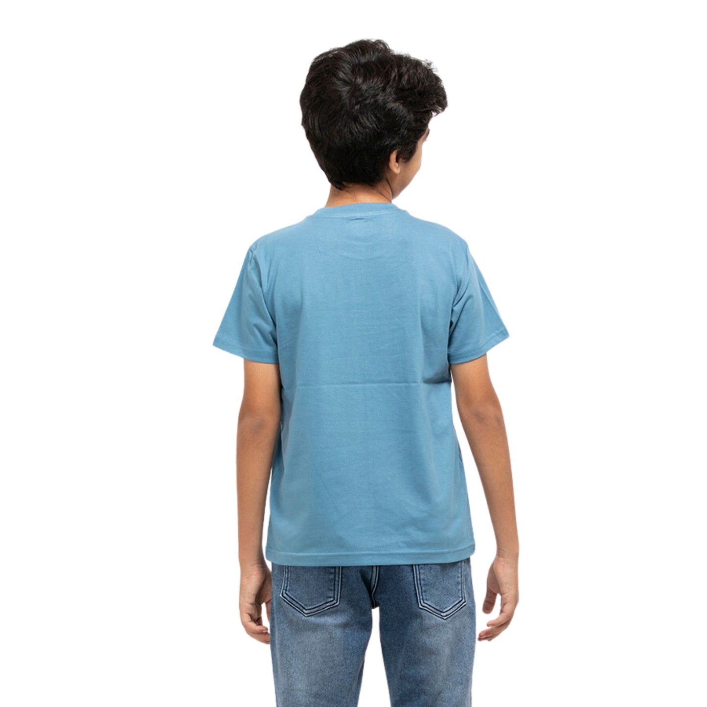 Cactus Print Boys Cotton T-shirt (Blue)