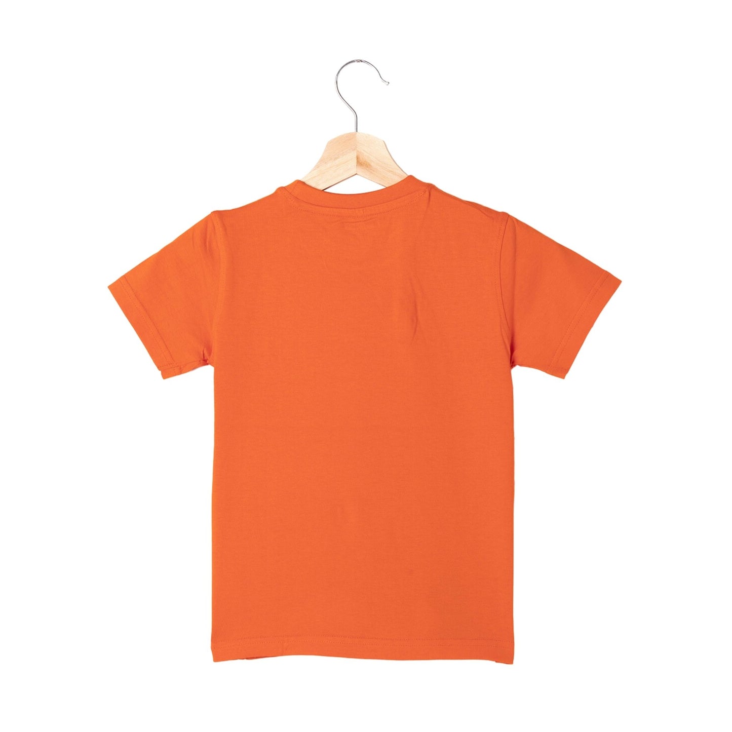 Frog Print Boys Cotton T-shirt (Rust Orange)