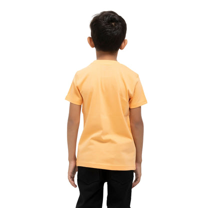 Solid Boys Cotton T-Shirt (Orange)