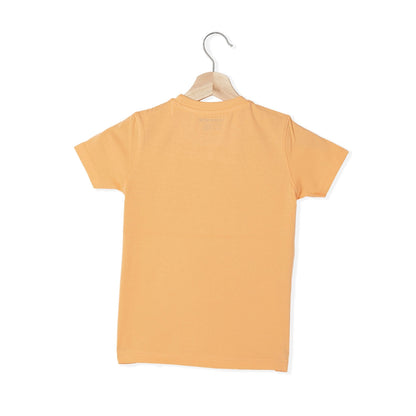 Solid Boys Cotton T-Shirt (Orange)