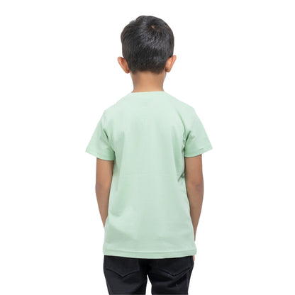 Solid Boys Cotton T-Shirt (Light Green)