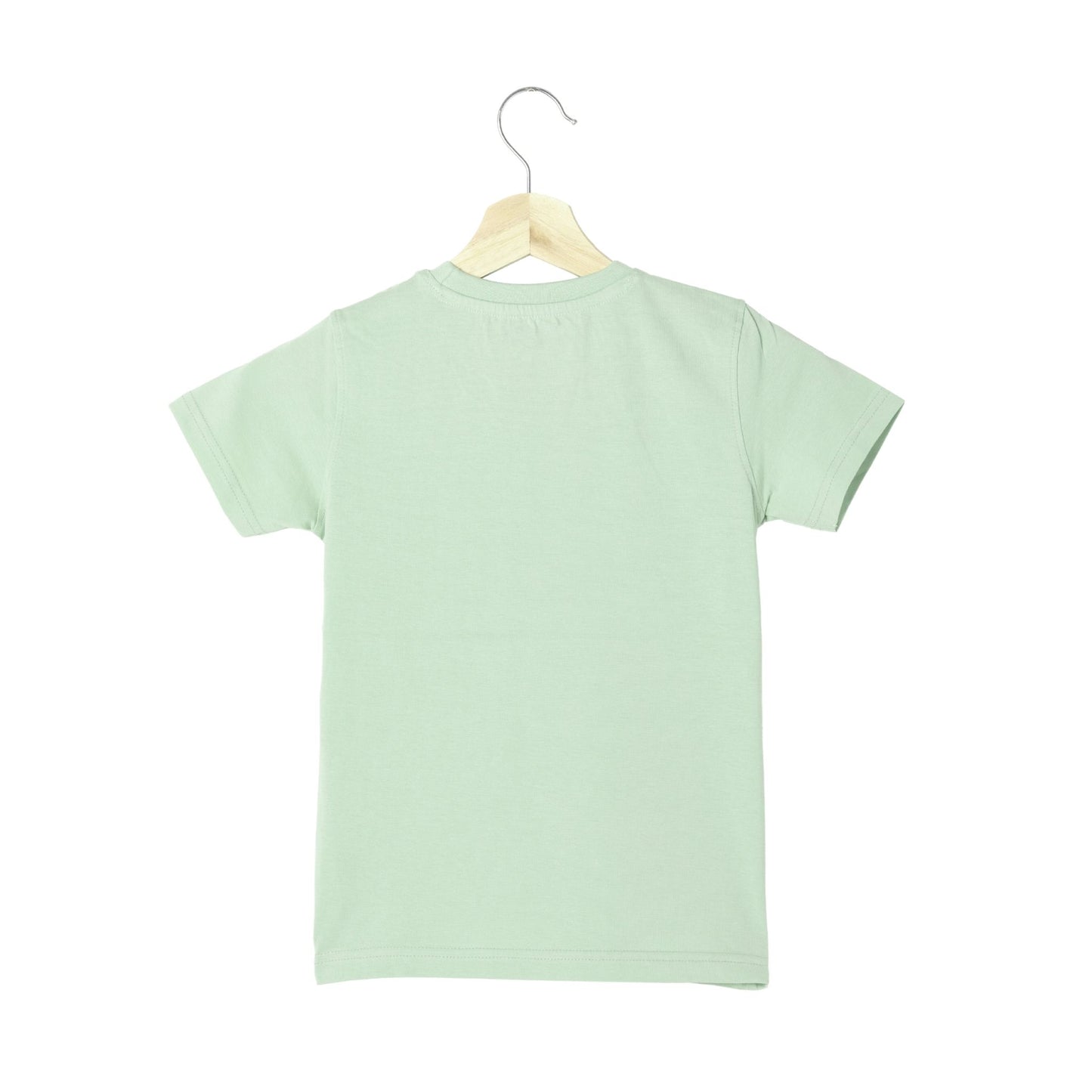 Solid Boys Cotton T-Shirt (Light Green)